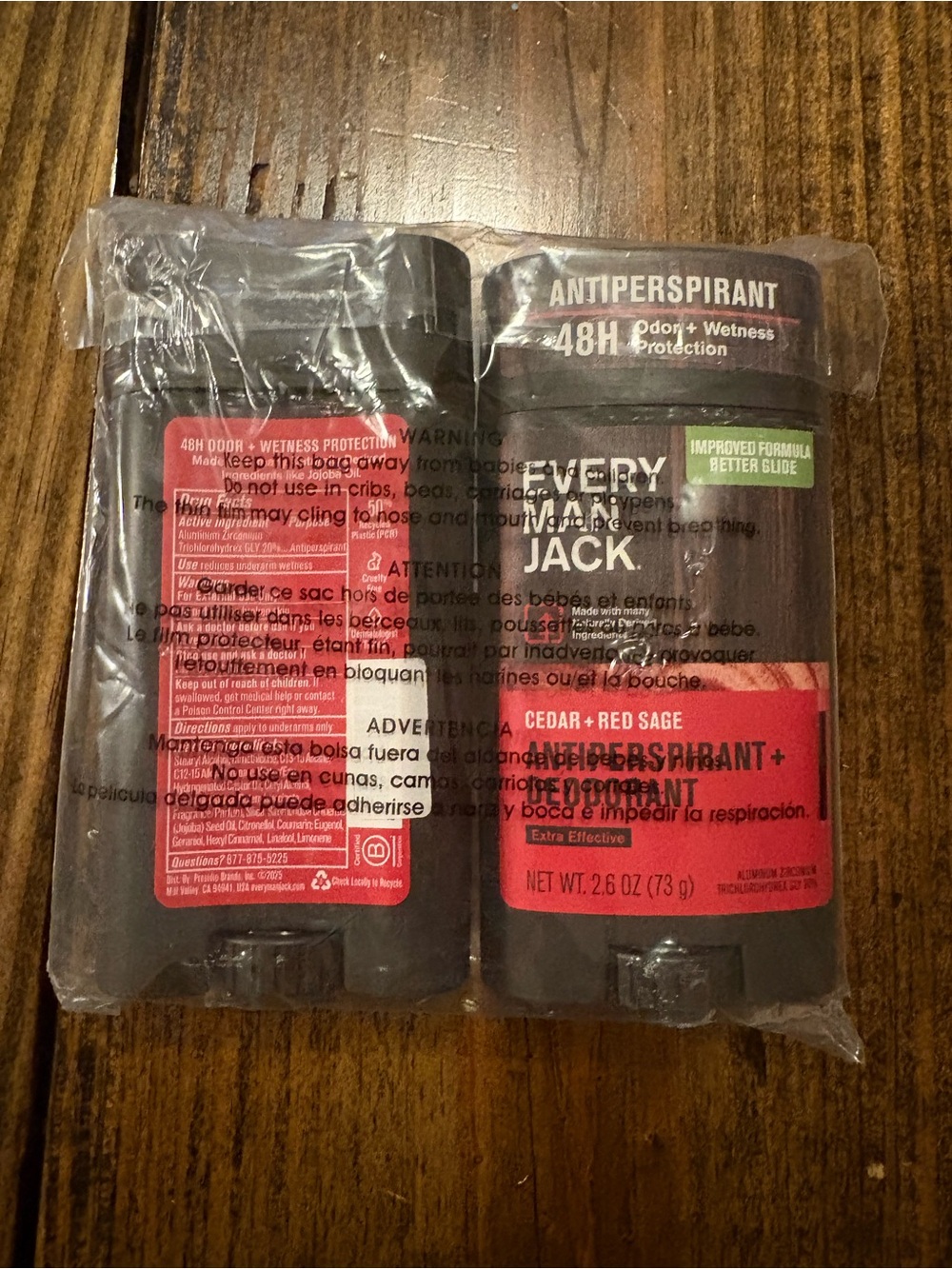 Every Man Jack Cedar + Red Sage Antiperspirant & Deodorant Twin Pack.